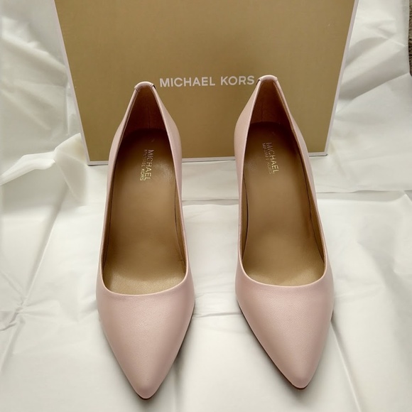 Michael Kors Flex Mid Leather Heels Soft Pink. - Picture 2 of 5